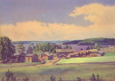 Noordelijk landschap door Luigi Premazzi