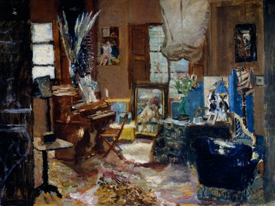 Interieur van salon, schilderij door Ulvi Liege (1858 of 1860-1939) door Luigi Levi