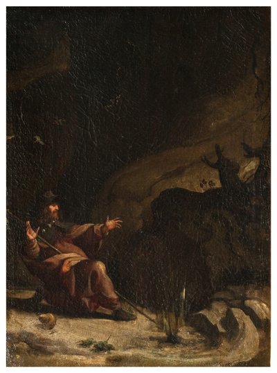 Noord Transept, Altaar van San Rocco 1635, 45, Genovesino 1645, San Rocco bezocht door de beurzen in de woestijn, Geschilderd rechtsonder door Luigi Miradori