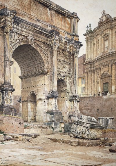 De Boog van Septimius Severus in Rome door Luigi Bazzani