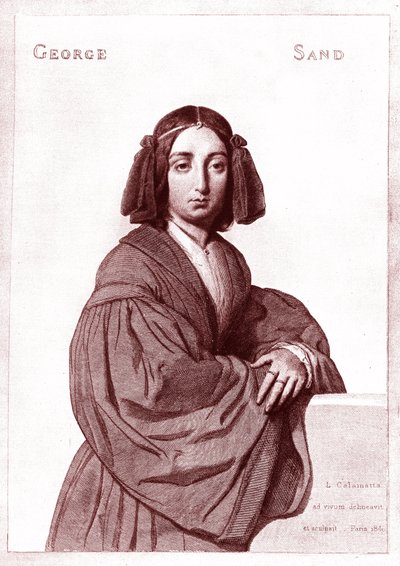 George Sand (1804-1876) door Luigi Calamatta