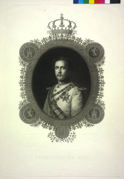 Koning van Spanje Franz door Luigi Calamatta