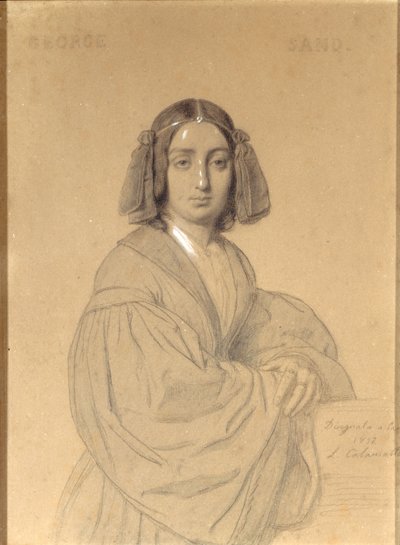 Portret van George Sand, 1837 door Luigi Calamatta