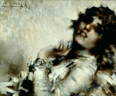 Portret van een vrouw door Luigi Conconi