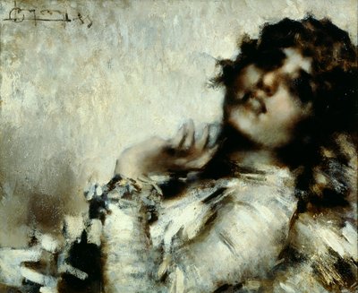Portret van een vrouw door Luigi Conconi