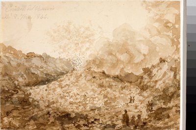 Krater van de Vesuvius in Napels door Luigi Garibbo