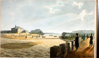 Uitzicht op de Pila-brug in Genua door Luigi Garibbo