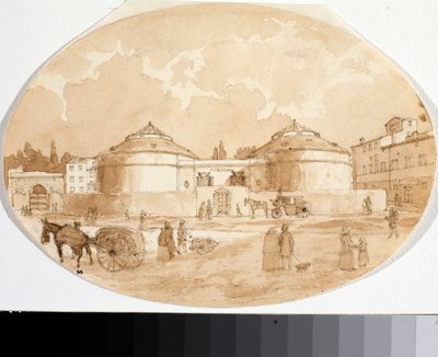 Uitzicht op het Porta al Prato plein in Florence door Luigi Garibbo