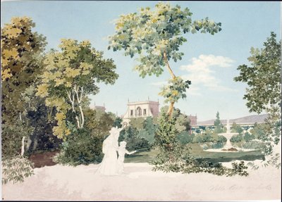 Zicht op Villa Corsi in Sesto Fiorentino nabij Florence door Luigi Garibbo