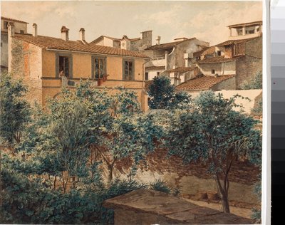 Uitzicht op huizen in Florence door Luigi Garibbo