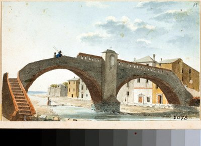 Uitzicht op de brug over de Leira in Voltri, Genua door Luigi Garibbo