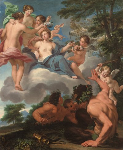 Allegorie van de liefde die lust overwint door Luigi Garzi