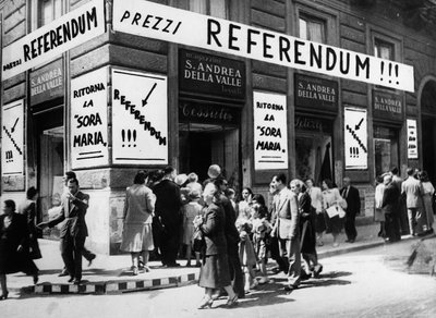 Verkoopprijzen voor het referendum door Luigi Leoni
