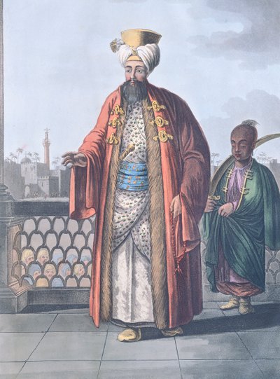 Een Bey Eminentie in Caïro, door Luigi Mayer door Luigi Mayer