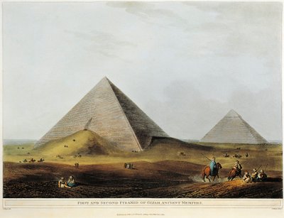Arabische woning gebouwd op oude ruïnes langs het Menuf-kanaal in Egypte uit Views in Egypt door Luigi Mayer