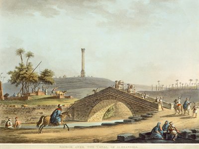 Brug over het kanaal in Alexandrië door Luigi Mayer