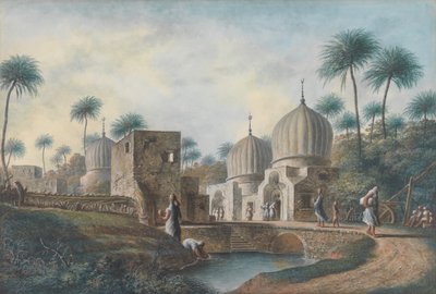 Graven van Grote Arabische Heiligen in de Buurt van Rosetta, Egypte, ca. 1800 door Luigi Mayer