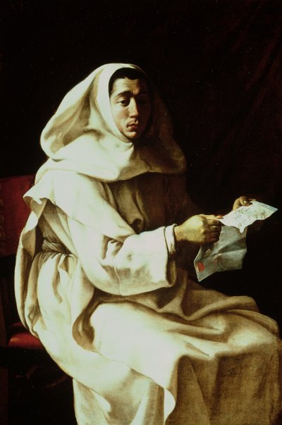 Portret van een monnik van de Pueroni-familie door Luigi Miradori