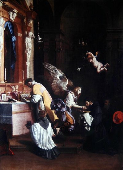De Laatste Communie van St. Bonaventura door Luigi Mirandori