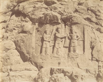 Tag-e Bustan, Kroningsceremonie van Shapour II, Kermanshah door Luigi Pesce