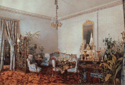 Salon van Varvara Obreskoff, 1848 door Luigi Premazzi