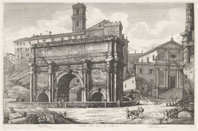 Boog van Septimius Severus te Rome door Luigi Rossini