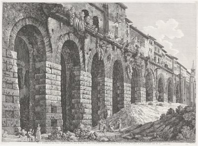 De Tempel van Hercules Victor te Tivoli door Luigi Rossini