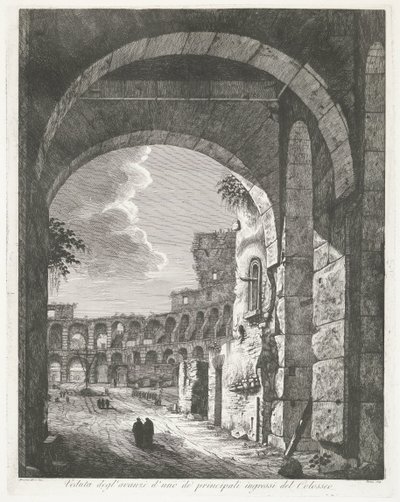 Het Colosseum te Rome door Luigi Rossini