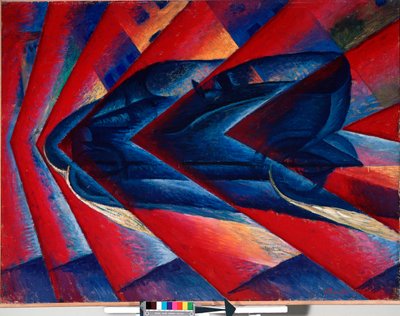 Dynamiek van een auto door Luigi Russolo