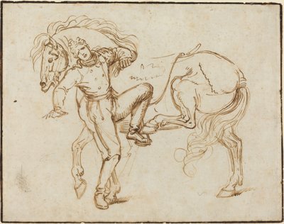 Ruiter die een Paard Beklimt door Luigi Sabatelli I