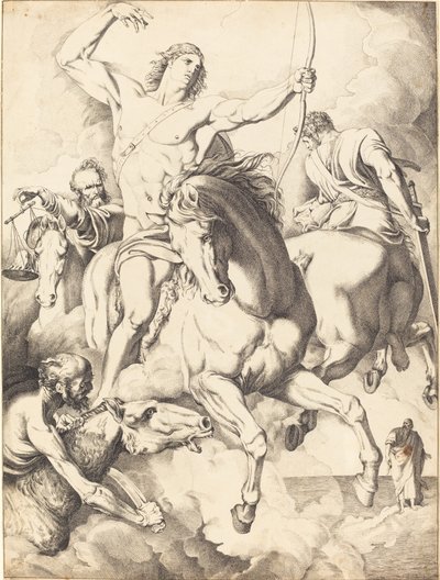 Vidi, quod aperuisset agnus... (De Vier Ruiters van de Apocalyps) door Luigi Sabatelli I