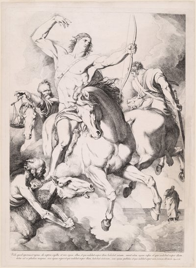 Ik zag, dat het lam opende... (De Vier Ruiters van de Apocalyps) door Luigi Sabatelli I