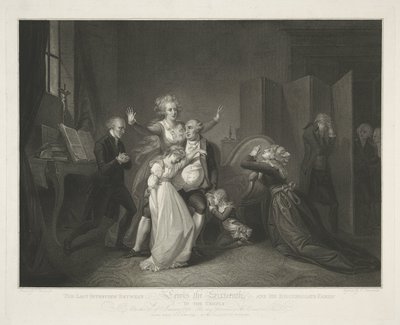 Laatste samenzijn van Lodewijk XVI en zijn familie door Luigi Schiavonetti