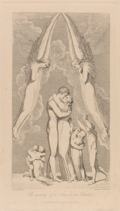 De Ontmoeting van een Familie in de Hemel door Luigi Schiavonetti