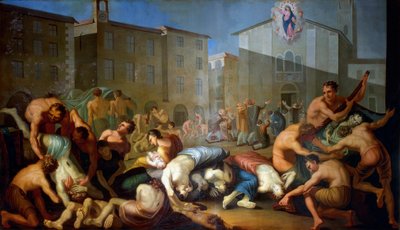 De pest van 1630, fresco door Luigi Vacca door Luigi Vacca