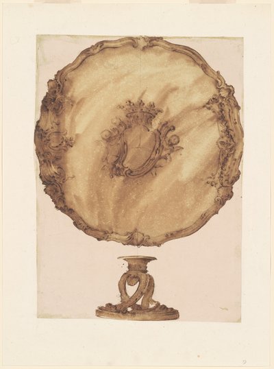 Een dienblad met twee voetstukken door Luigi Valadier