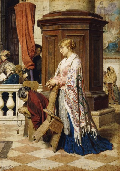 Verleiding in het huis van God door Luigi da Rios