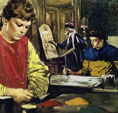 Jan en zijn broer Herbert Van Eyck gingen in de leer bij een plaatselijke schilder (kleurenlitho) door Luis Arcas Brauner