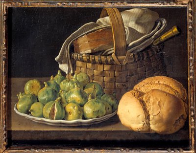 Stilleven met vijgen Schilderij door Luis Meléndez (1716-1780) 18e eeuw door Luis Egidio Menendez or Melendez
