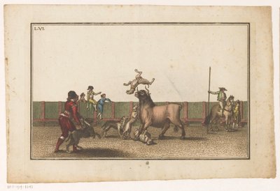 Stier aangevallen door honden door Luis Fernandez Noseret