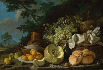 De middagmaaltijd La Merienda door Luis Egidio Melendez