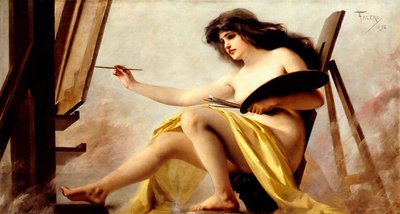 Een Allegorie van het Schilderen, 1892 door Luis Riccardo Falero