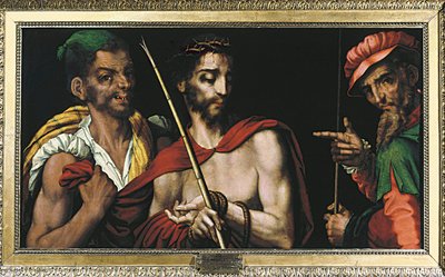 Christus voor Pontius Pilatus, schilderij door Luis de Morales (1515-1586) 16e eeuw door Luis de Morales