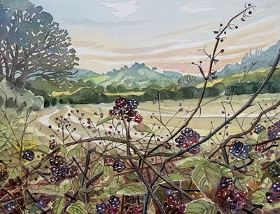Landschap met rijpe bramen door Luisa Millicent