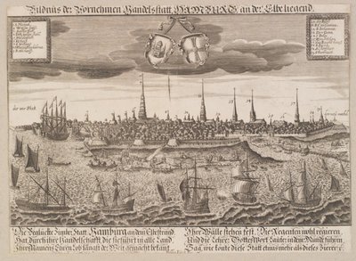 Hamburg gezien vanaf de Elbe door Lukas Schnitzer