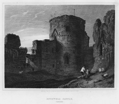 Bothwell Castle, Clydesdale (gravure) door Luke (after) Clennell