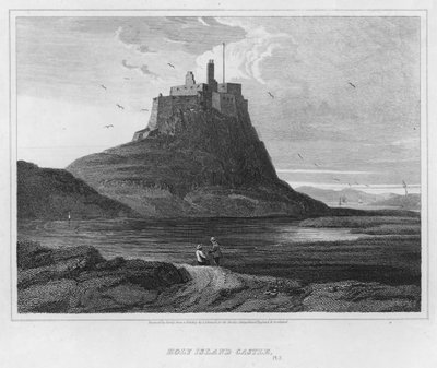 Holy Island Kasteel door Luke (after) Clennell