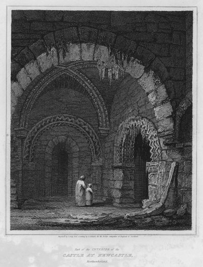 Deel van het Interieur van het Kasteel in Newcastle, Northumberland door Luke (after) Clennell
