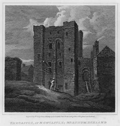 Het Kasteel, in Newcastle, Northumberland door Luke (after) Clennell