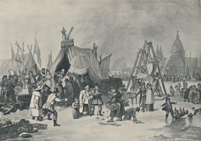 De Kermis op de Bevroren Theems, 1814 door Luke Clennell